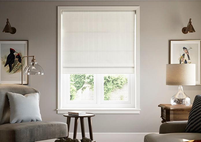 Laura Ashley Candy Stripe, Steel - Twist&Fit Roman Blind - Image 3